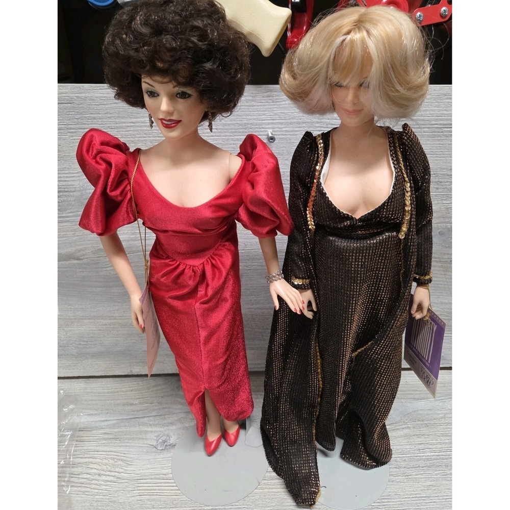 Krystle Carrington & Alexis Dynasty World Dolls 1985 19"Celebrity Collection Csh